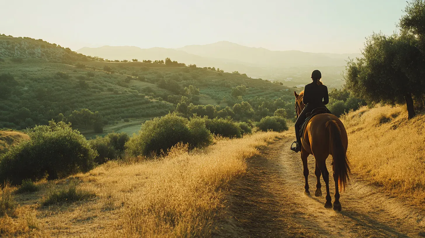 Horse riding through the Cyprus countryside Horse riding through the Cyprus countryside